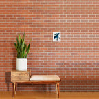 Untamed: a pretty, minimal, abstract painting in blue, white and gold by Alyssa Hamilton Art  Art Print Gallery Image 2