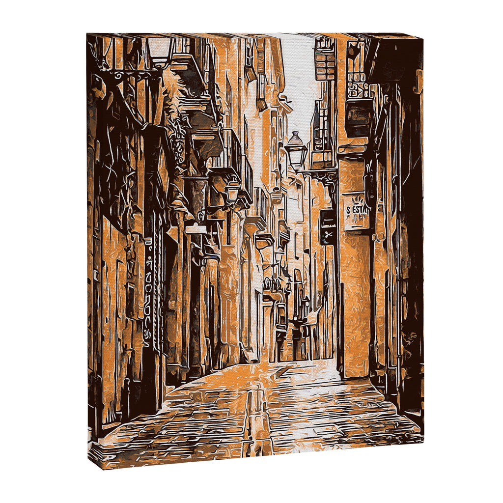 Barcelona, Gothic Quarter Canvas Print Gallery Image 6