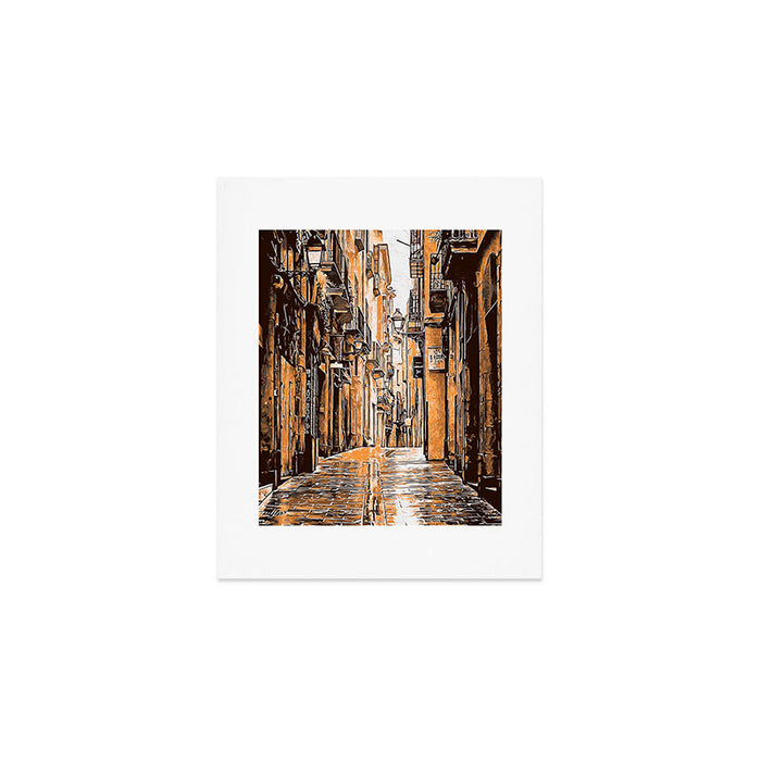 Barcelona, Gothic Quarter Art Print Gallery Image 1