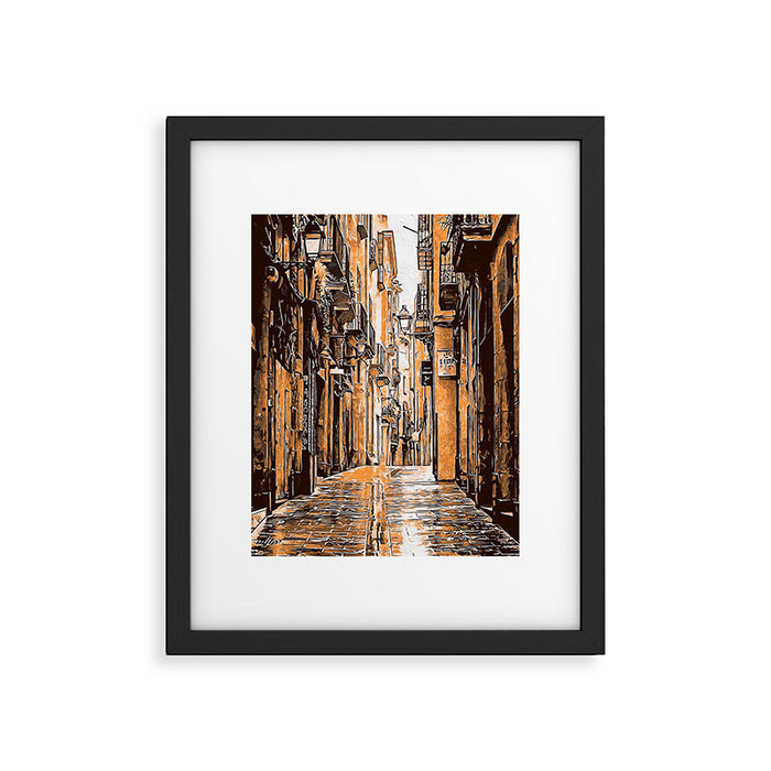 Barcelona, Gothic Quarter Framed Art Print Gallery Image 1