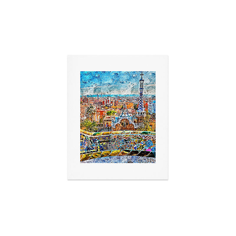 Barcelona, Parc Guell Art Print Gallery Image 1