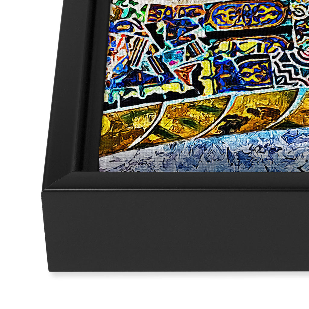 Barcelona, Parc Guell Framed Canvas Print Gallery Image 3