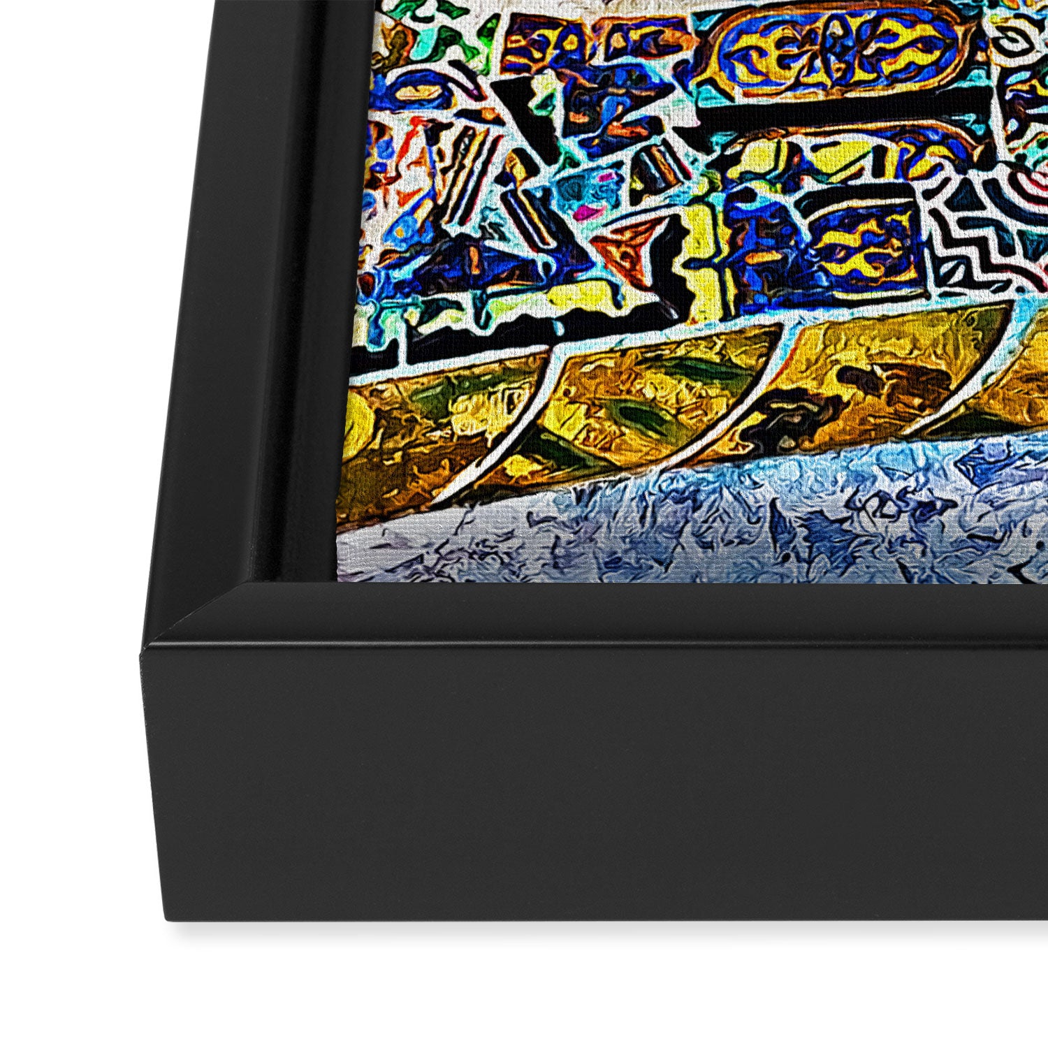 Barcelona, Parc Guell Framed Canvas Print Gallery Image 3