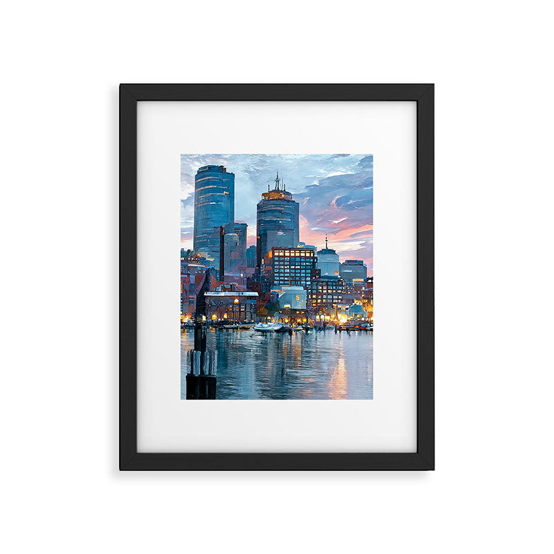 Boston Skyline Framed Art Print Gallery Image 5