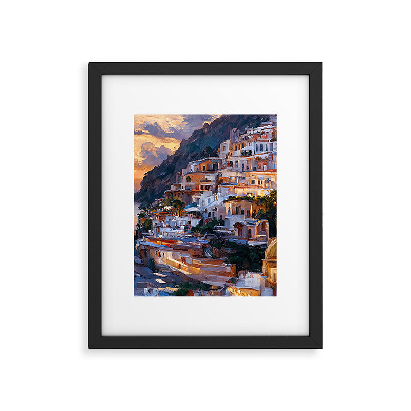 Panoramas of Italy, Positano Framed Art Print Gallery Image 5