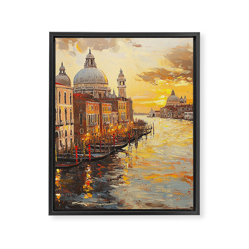 Reflections of a Venetian Dusk Framed Canvas Print Gallery Image 8