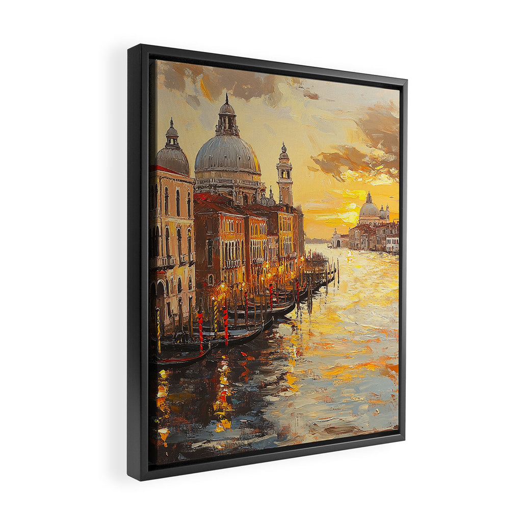 Reflections of a Venetian Dusk Framed Canvas Print Gallery Image 2