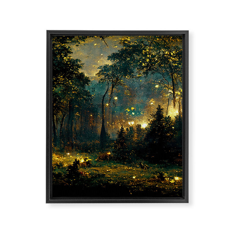 Walking through the fairy forest Framed Canvas Print Gallery Image 3