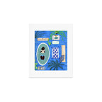 Blue Tiled Bath by Amanda Laurel Atkins Art Print Gallery Image 1