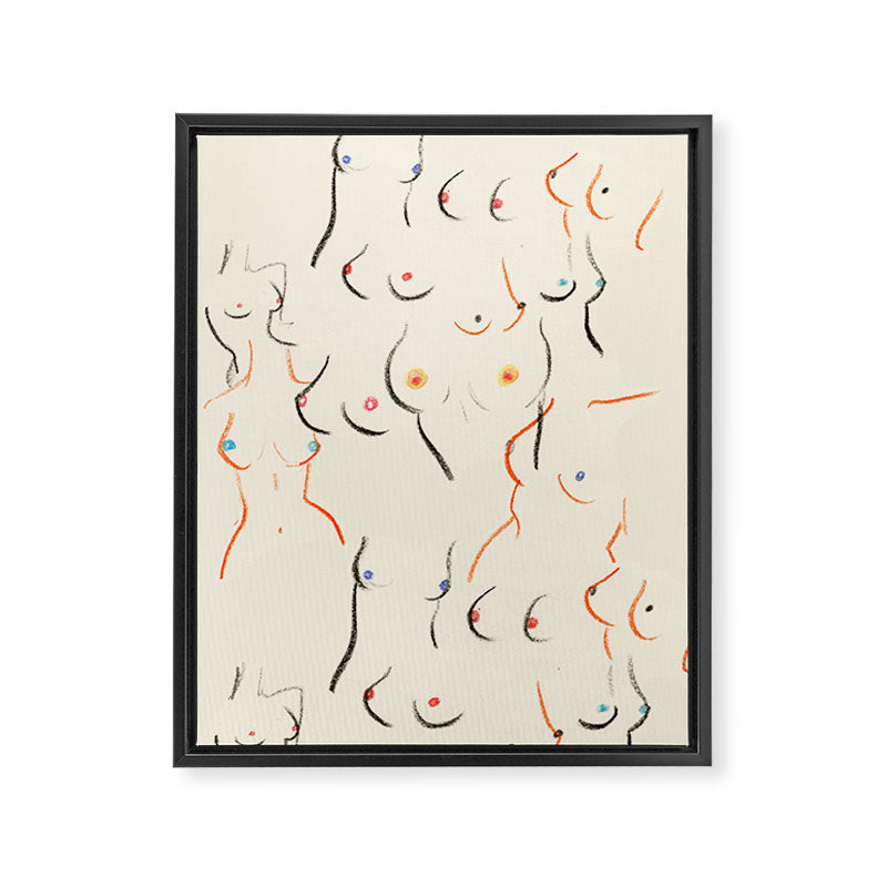 Breasts in Cream Framed Canvas Print Gallery Image 8