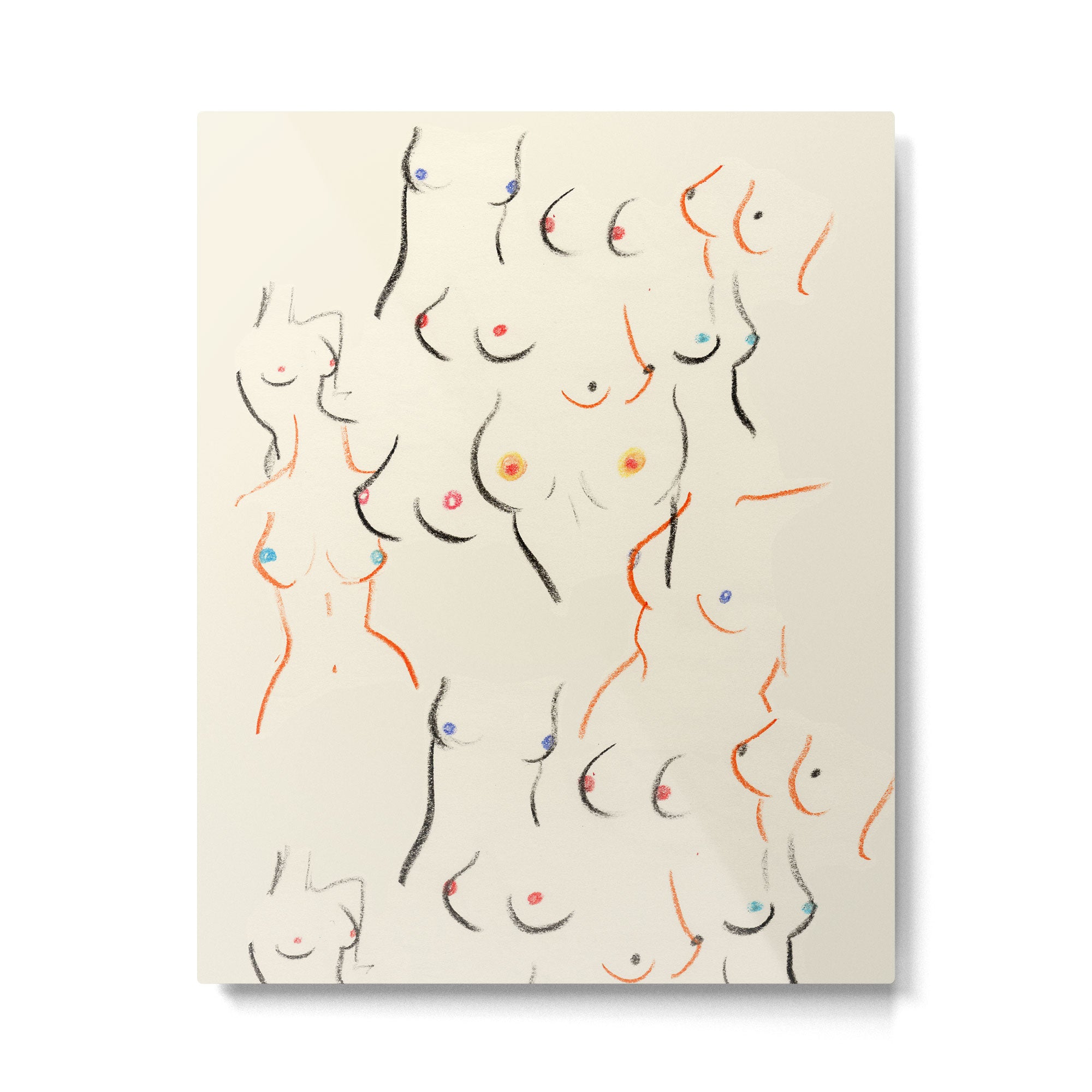Breasts in Cream Metal Print Gallery Image 6