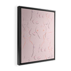 Breasts in Millennial Pink Framed Canvas Print Gallery Image 2