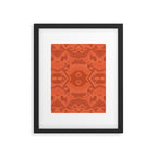 Geometric Aztec in Chile Red Framed Art Print Gallery Image 6