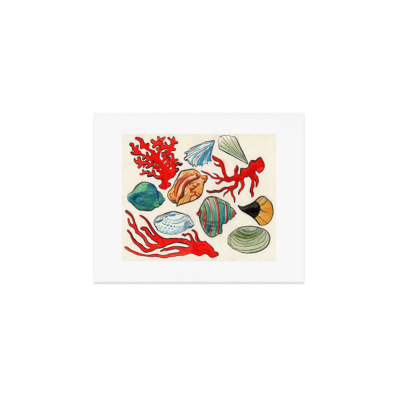 Sea Life Watercolor Art Print Gallery Image 1