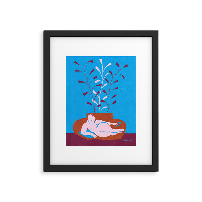 Sprigs in Low Vase Framed Art Print Gallery Image 1