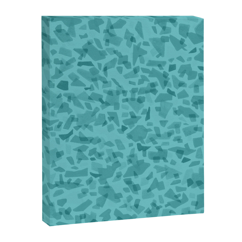 Turquoise Terrazzo Tile Canvas Print Gallery Image 8
