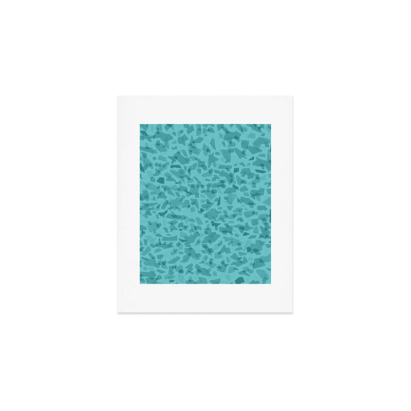 Turquoise Terrazzo Tile Art Print Gallery Image 1