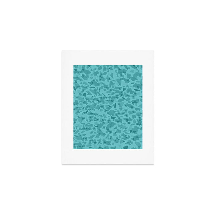 Turquoise Terrazzo Tile Art Print Gallery Image 1