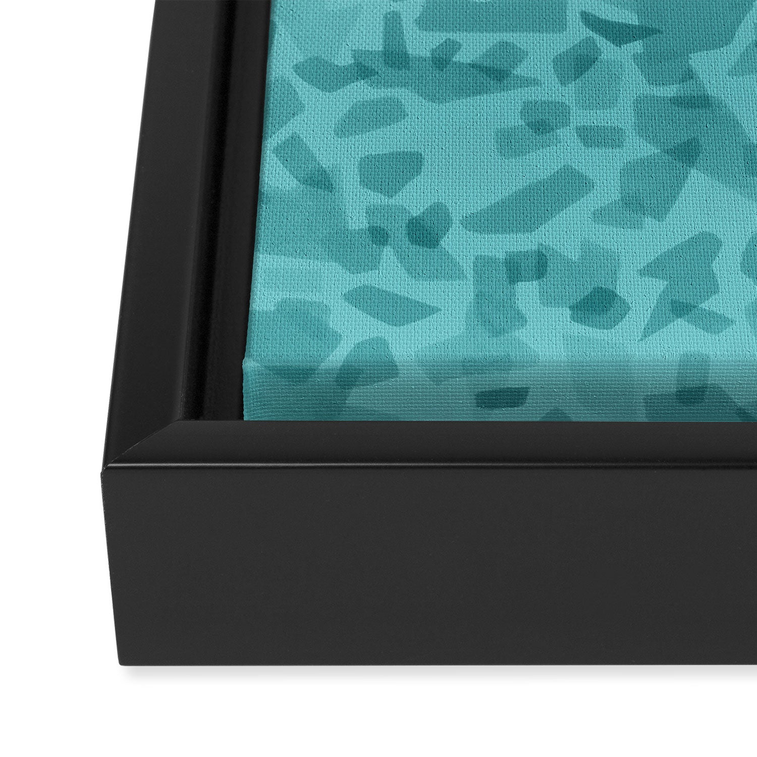 Turquoise Terrazzo Tile Framed Canvas Print Gallery Image 3