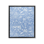 Coastal Daydreams Blue & White Ocean Collage Pattern Framed Canvas Print Gallery Image 6