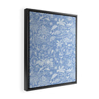 Coastal Daydreams Blue & White Ocean Collage Pattern Framed Canvas Print Gallery Image 2
