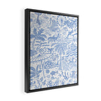 Coastal Daydreams Hand-Drawn Ocean Collage Pattern Framed Canvas Print Gallery Image 2
