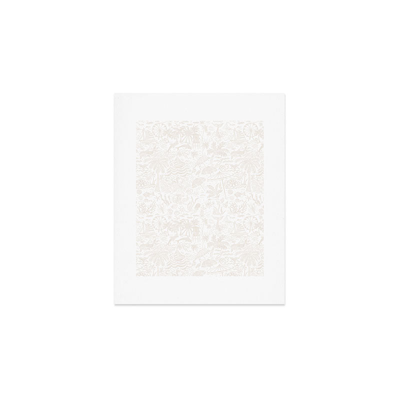 Coastal Daydreams Ivory Ocean Collage Pattern Art Print Gallery Image 1