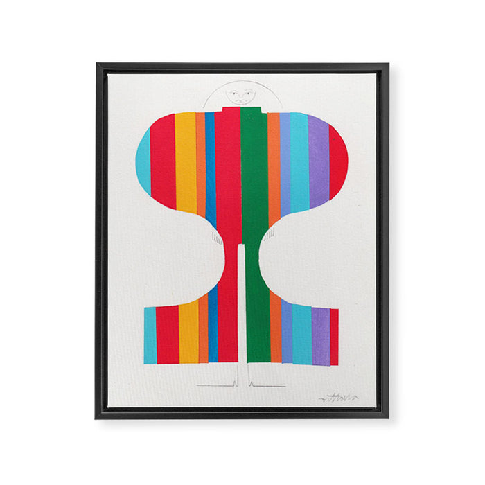 Figures Framed Canvas Print Gallery Image 1