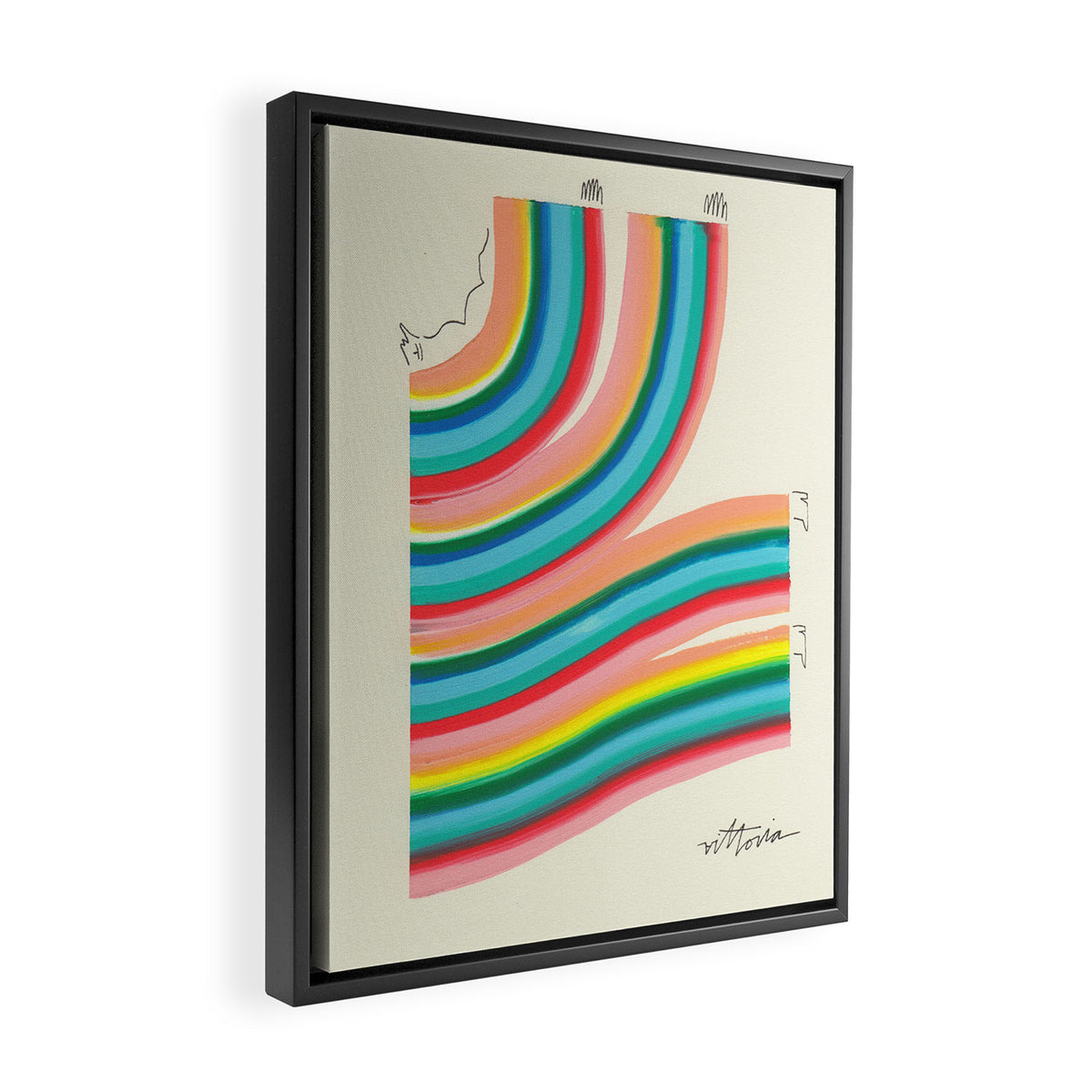 From My Workday Sofa Spot To My Evening Sofa Spot Framed Canvas Print Gallery Image 2