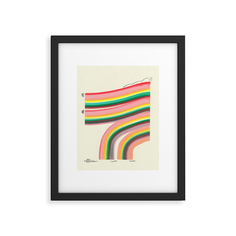 Walking And Chewing Gum Framed Art Print Gallery Image 4