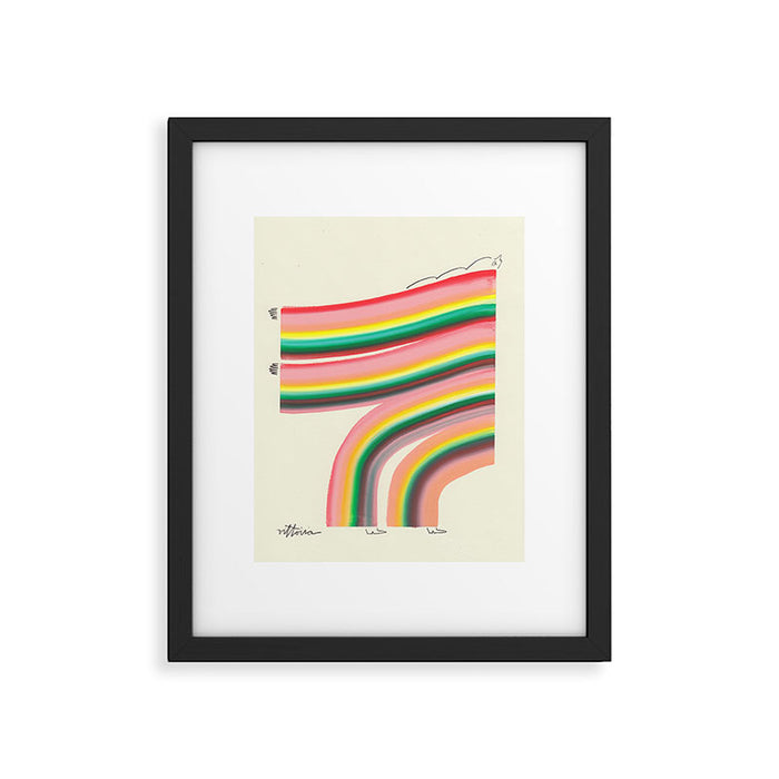 Walking And Chewing Gum Framed Art Print Gallery Image 1