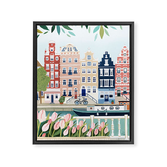 Amsterdam Framed Canvas Print Gallery Image 1