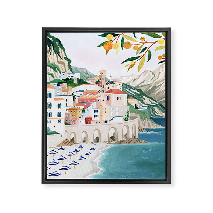 Atrani, Amalfi Coast Framed Canvas Print Gallery Image 1