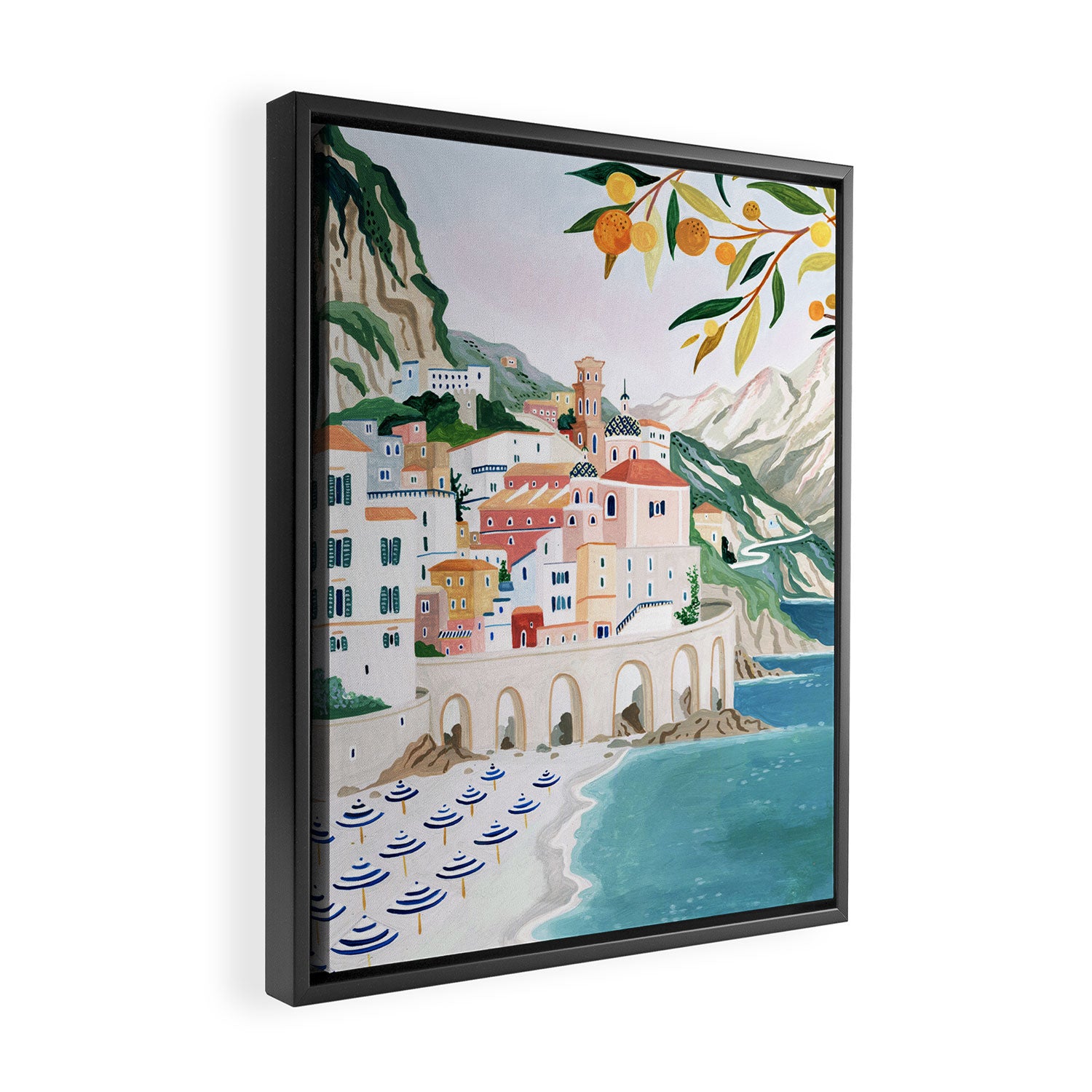 Atrani, Amalfi Coast Framed Canvas Print Gallery Image 2