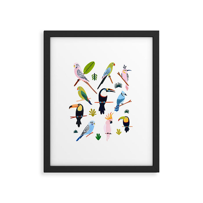 Birds of the Rainforest Framed Art Print Gallery Image 1