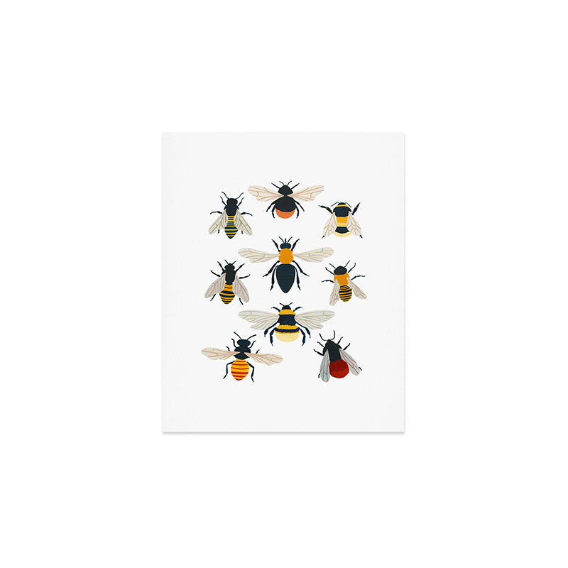 British Bees Art Print Gallery Image 1