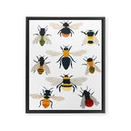British Bees Framed Canvas Print Gallery Image 6
