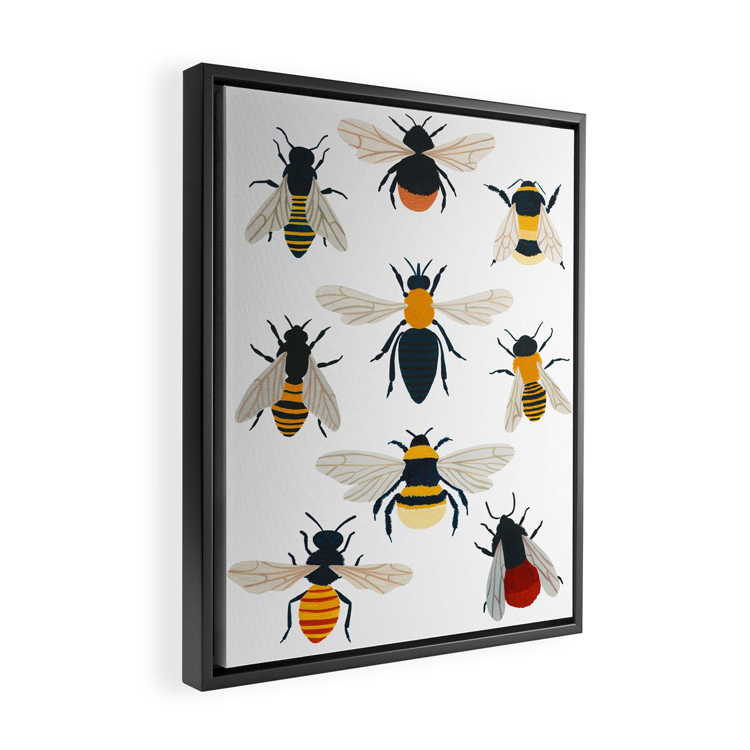 British Bees Framed Canvas Print Gallery Image 2