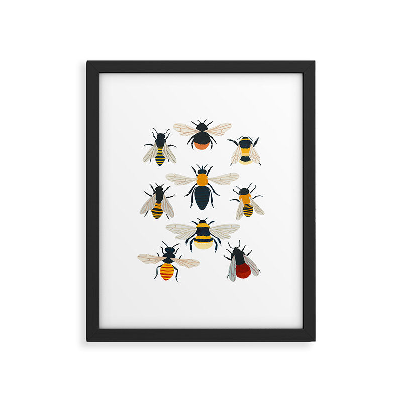 British Bees Framed Art Print Gallery Image 5