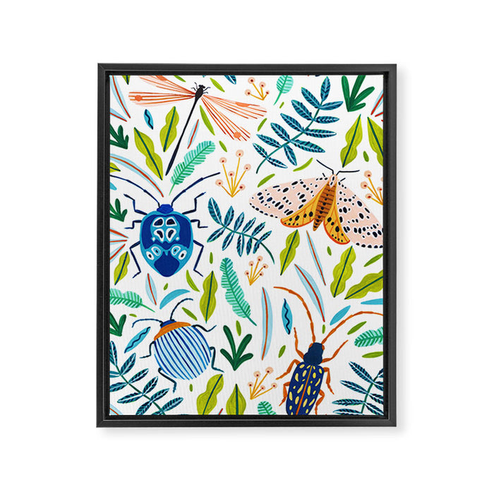 Bugs Pattern Framed Canvas Print Gallery Image 1