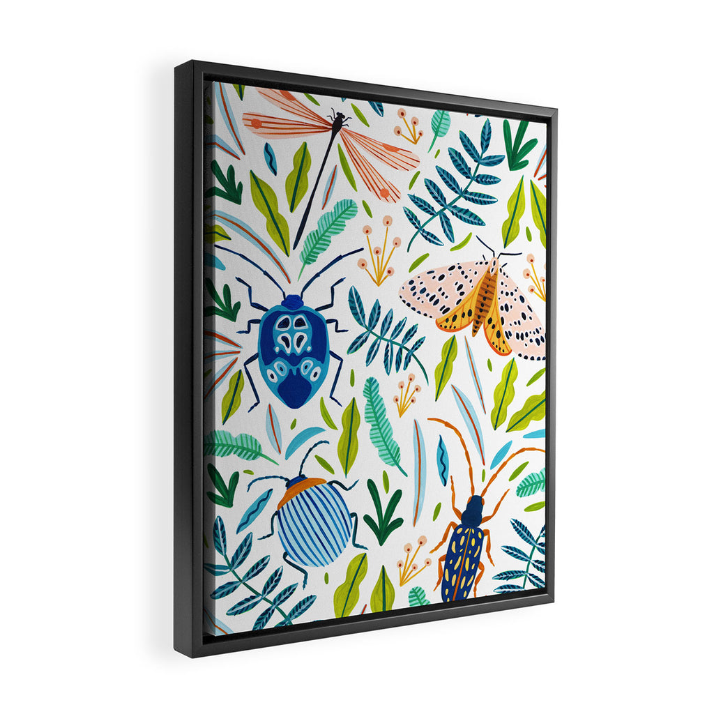 Bugs Pattern Framed Canvas Print Gallery Image 2