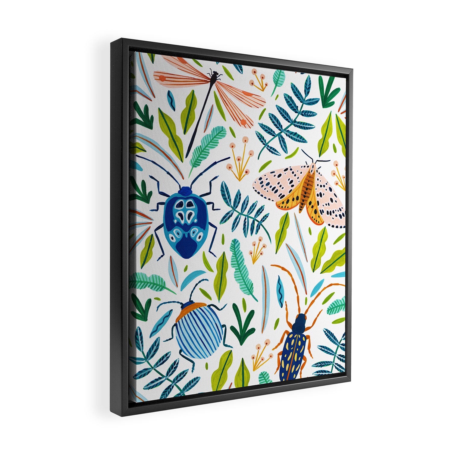 Bugs Pattern Framed Canvas Print Gallery Image 2