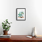 Cat in Potted Jungles Framed Art Print Gallery Image 2