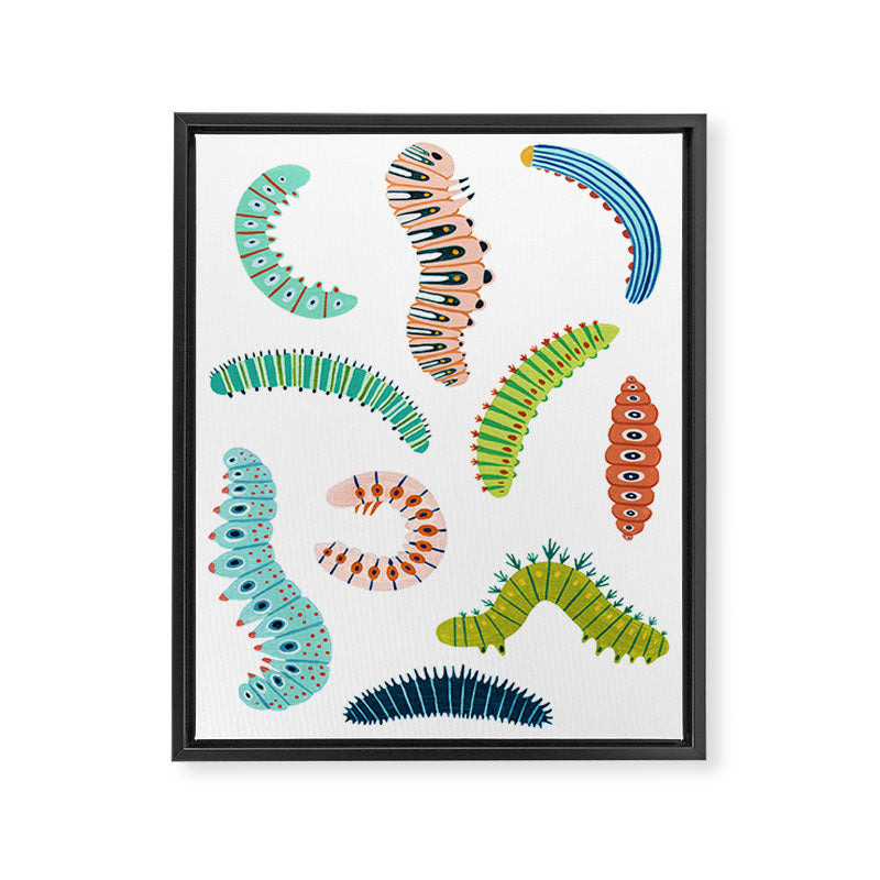 Chubby Caterpillars Framed Canvas Print Gallery Image 6