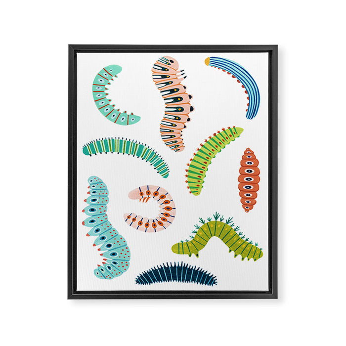Chubby Caterpillars Framed Canvas Print Gallery Image 1