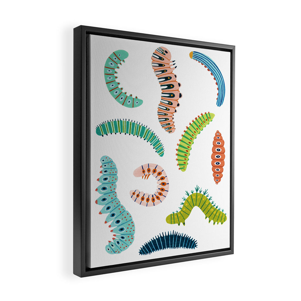 Chubby Caterpillars Framed Canvas Print Gallery Image 2