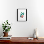 Fat Plant Kitty Framed Art Print Gallery Image 2