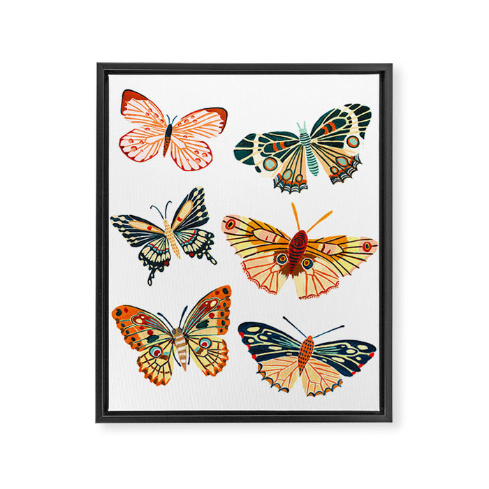 Garden Butterflies Framed Canvas Print Gallery Image 1