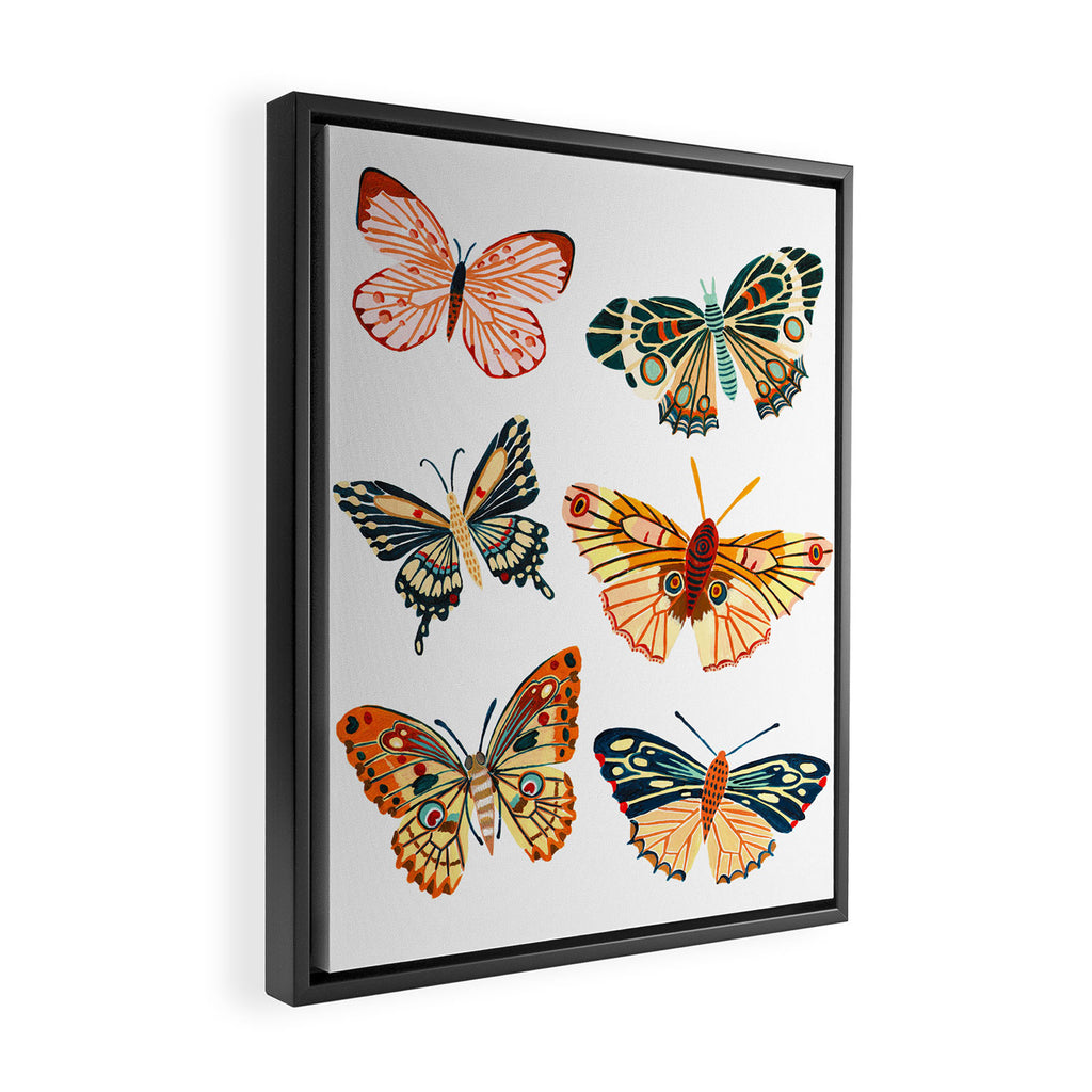 Garden Butterflies Framed Canvas Print Gallery Image 2