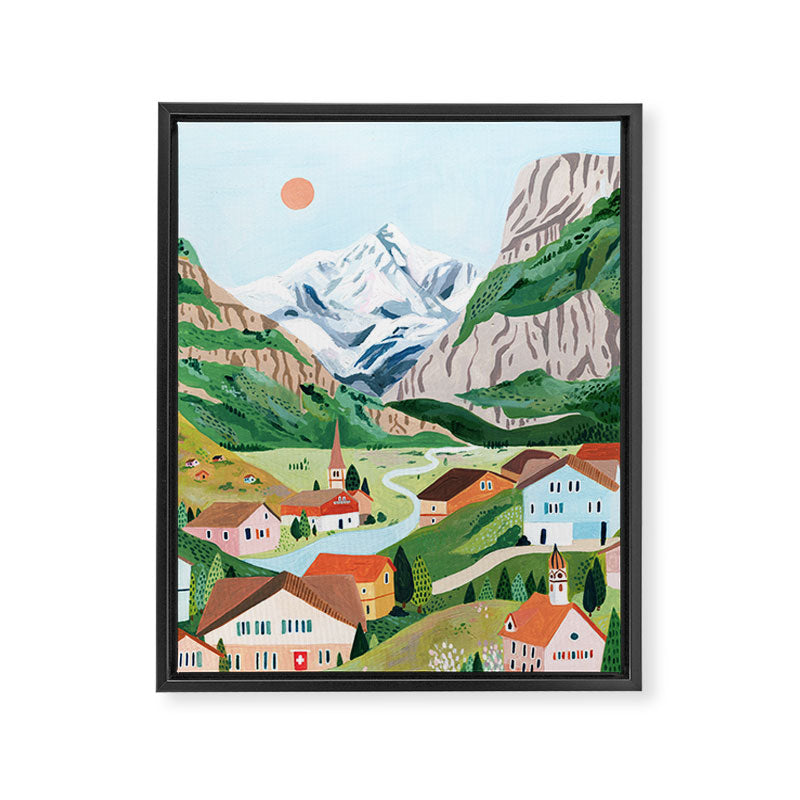 Grindelwald Switzerland Framed Canvas Print Gallery Image 6